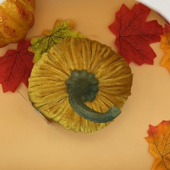FLORA BUNDA Gold Large 6" Velvet Pumpkin ๐ - Picture 4 of 6